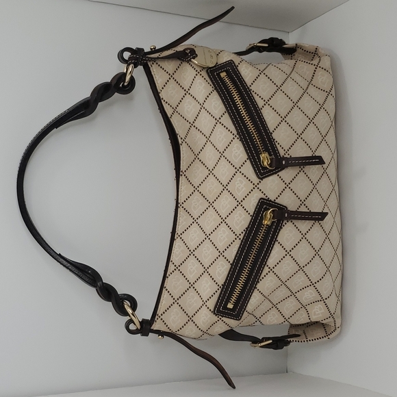 Dooney & Bourke Monogram Women Handbag, Medium, Light Beige and brown - Picture 1 of 16
